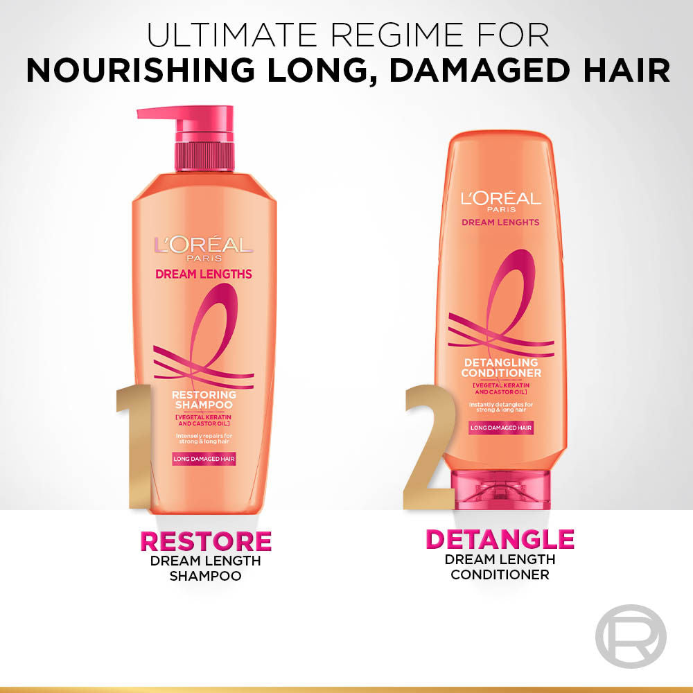 L'Oreal Paris Dream Lengths Restoring Shampoo For Long Damaged Hair, 180ml Buy at Indicrest Image 7