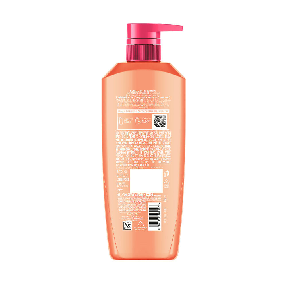 L'Oreal Paris Dream Lengths Restoring Shampoo For Long Damaged Hair, 650ml Buy at Indicrest Image 10