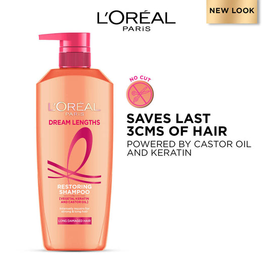 L'Oreal Paris Dream Lengths Restoring Shampoo For Long Damaged Hair, 1000ml Buy at Indicrest