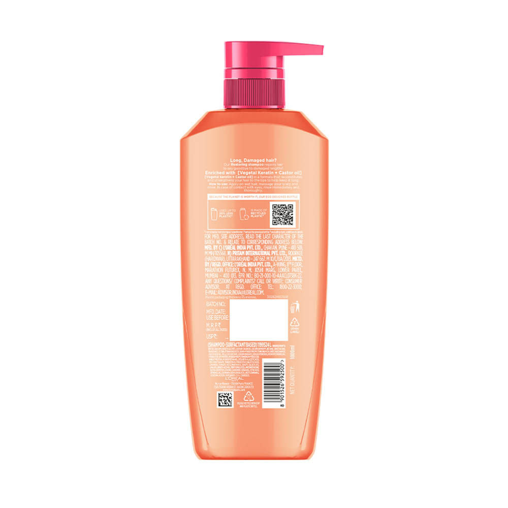 L'Oreal Paris Dream Lengths Restoring Shampoo For Long Damaged Hair, 1000ml Buy at Indicrest Image 10
