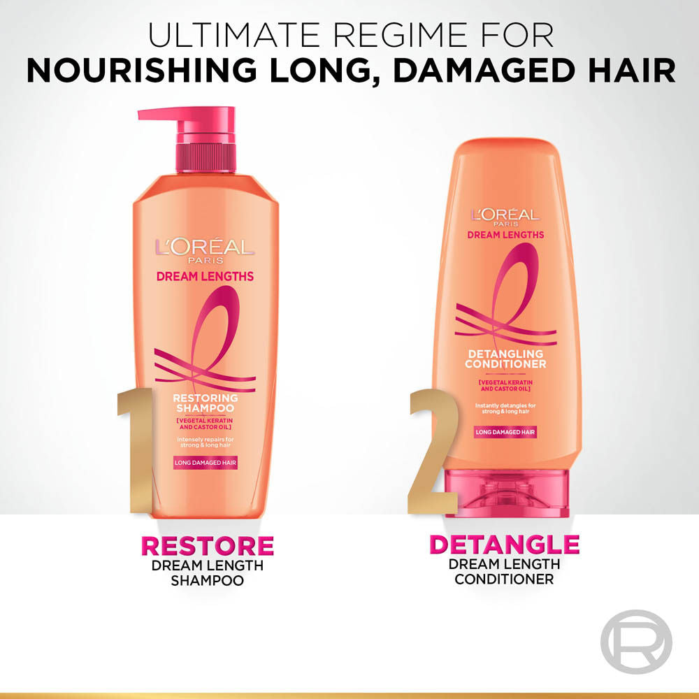 L'Oreal Paris Dream Lengths Restoring Shampoo For Long Damaged Hair, 1000ml Buy at Indicrest Image 7