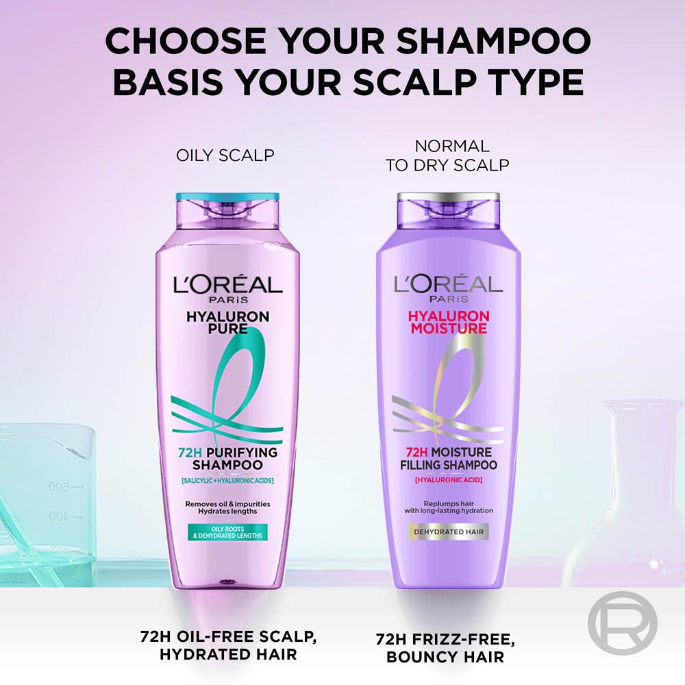 L'Oreal Paris Hyaluron Moisture Anti-frizz Shampoo With Hyaluronic Acid for 72 HR Hydrated Hair, 340ml Buy at Indicrest Image 9