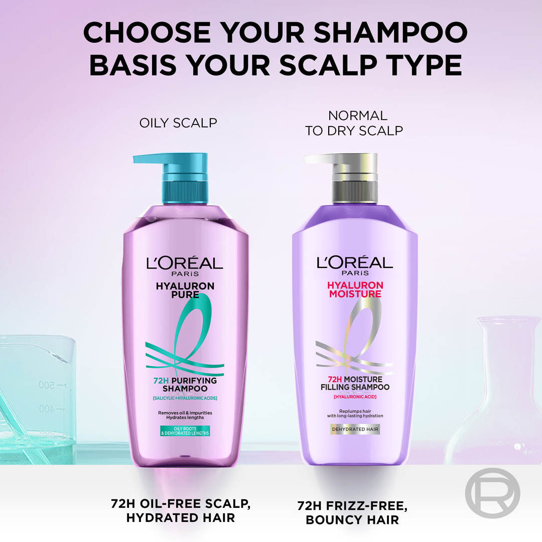 L'Oreal Paris Hyaluron Moisture Anti-frizz Shampoo With Hyaluronic Acid For 72 HR Dehydrated Hair, 1 Litre Buy at Indicrest Image 10