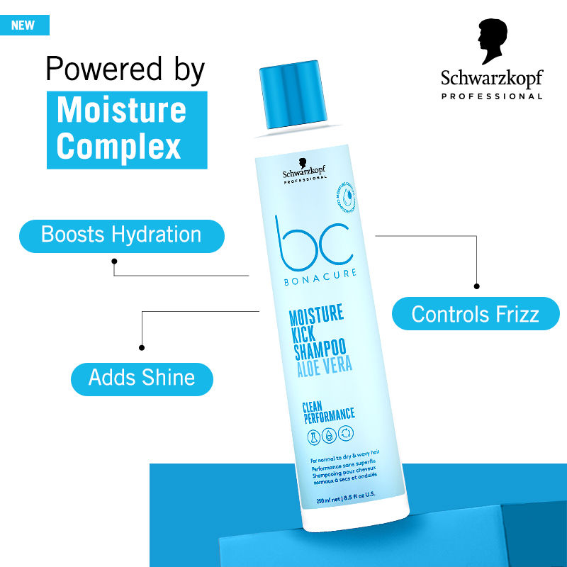Schwarzkopf Professional Bonacure Moisture Kick Shampoo With Glycerol - For Dry Hair, 250ml Buy at Indicrest Image 4