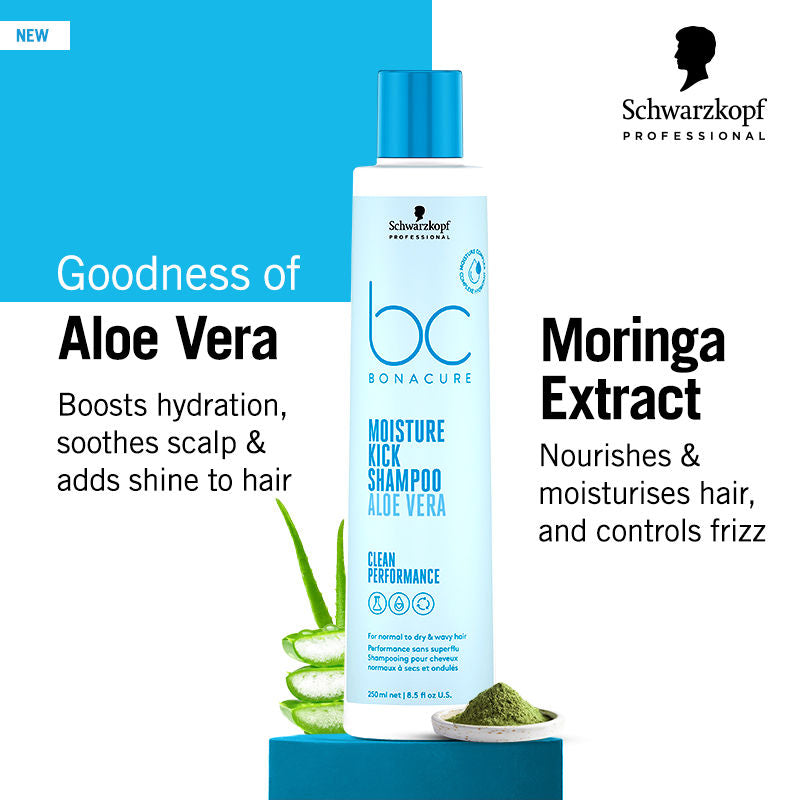 Schwarzkopf Professional Bonacure Moisture Kick Shampoo With Glycerol - For Dry Hair, 250ml Buy at Indicrest Image 5