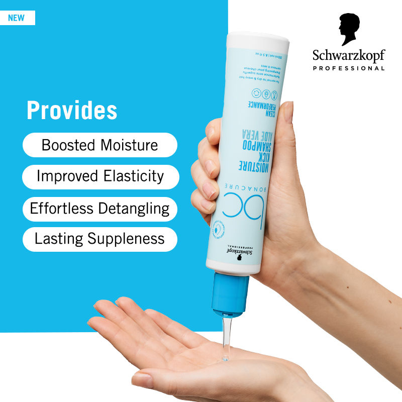 Schwarzkopf Professional Bonacure Moisture Kick Shampoo With Glycerol - For Dry Hair, 250ml Buy at Indicrest Image 6