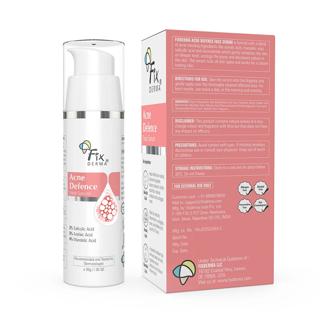 Fixderma Acne Defence Face Serum | Powered with 2% Salicylic Acid for Acne Free Skin, 30g - Image 9 - Buy from Indicrest