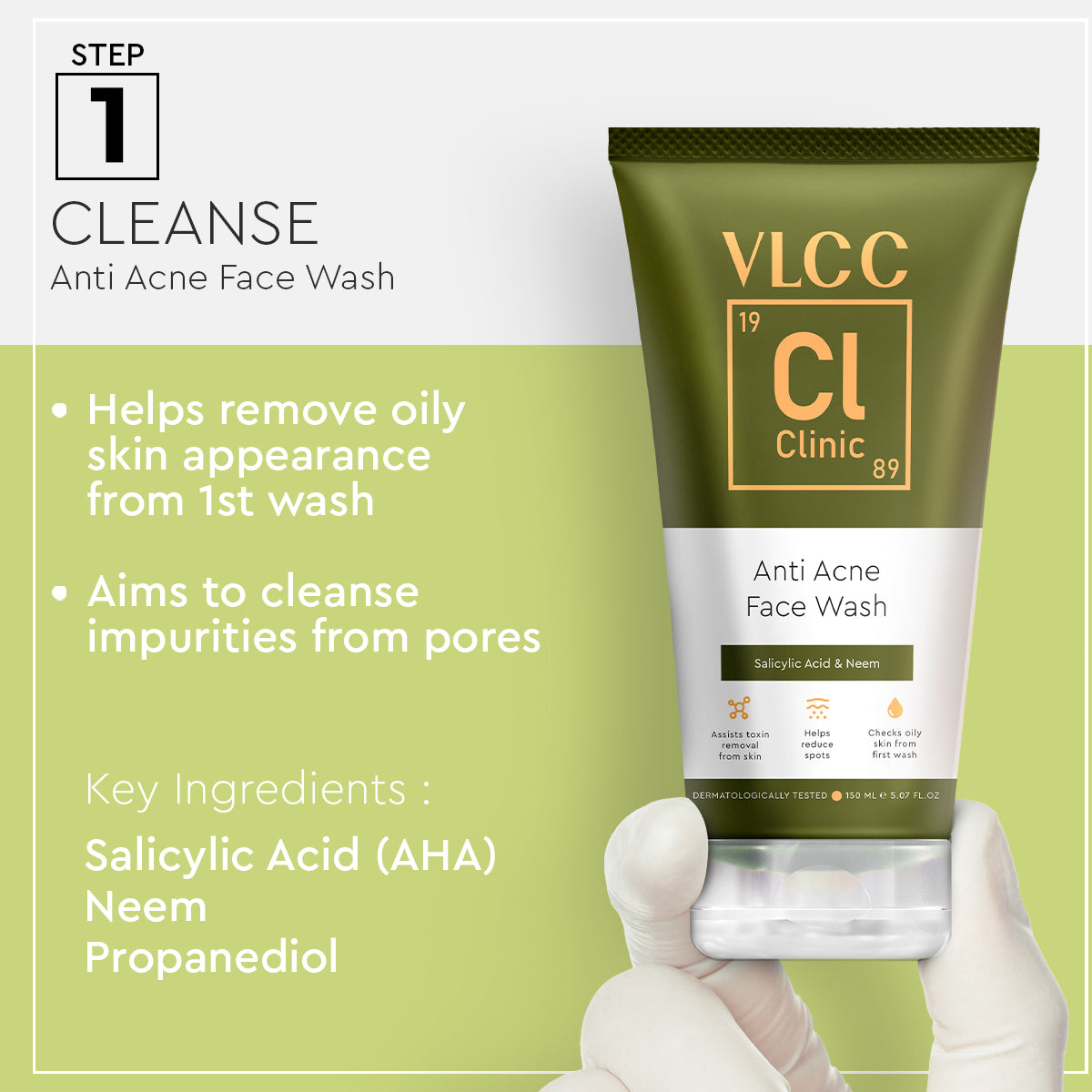 VLCC Acne Control Regime - Acne Reduction and fights acne causing germs - Image 3 - Buy from Indicrest