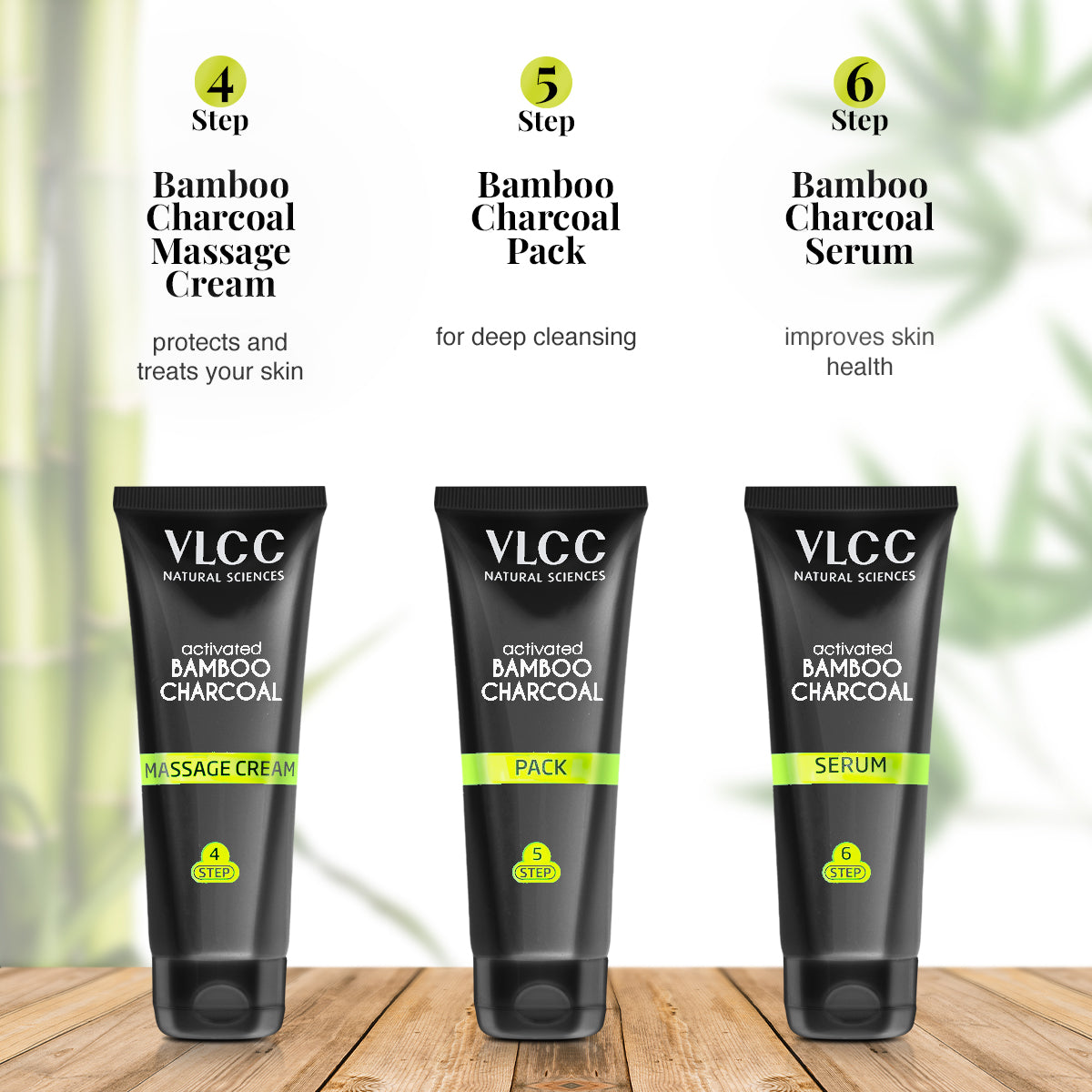 VLCC Activated Bamboo Charcoal Facial Kit with FREE Rose Water Toner - 400 g - Image 4 - Buy from Indicrest