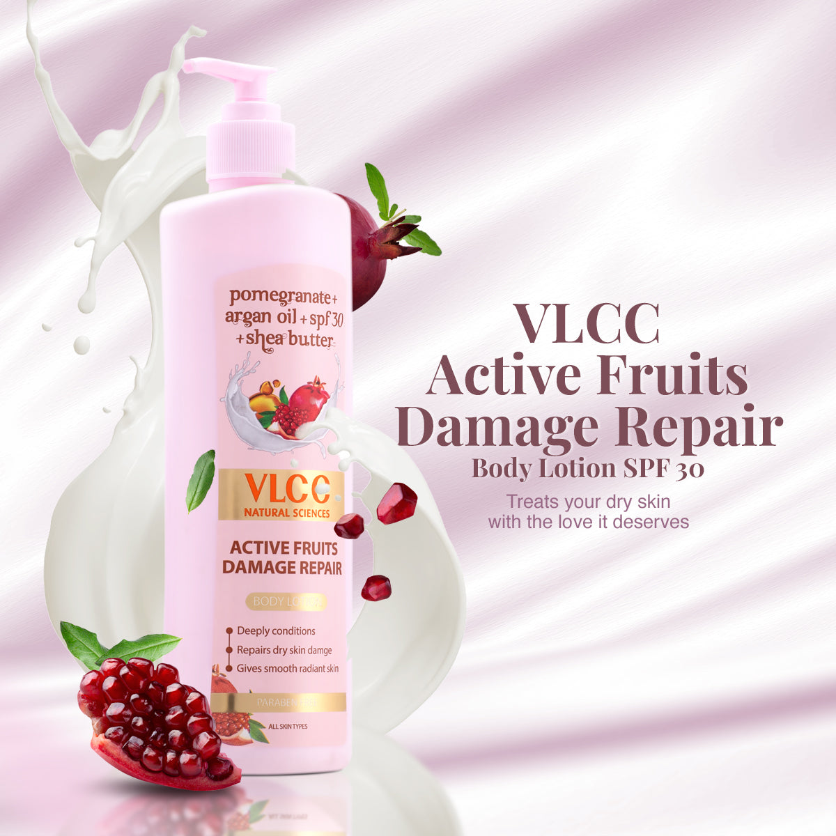 VLCC Active Fruits Damage Repair Body Lotion SPF 30 PA+++ - 400 ml - Image 2 - Buy from Indicrest