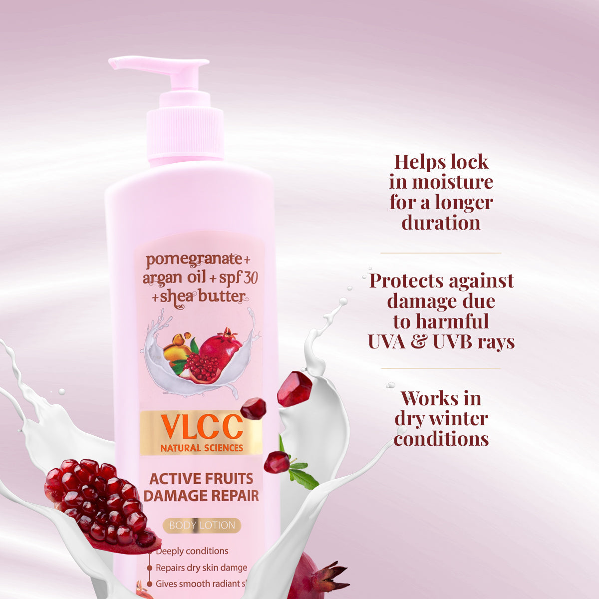 VLCC Active Fruits Damage Repair Body Lotion SPF 30 PA+++ - 400 ml - Image 4 - Buy from Indicrest