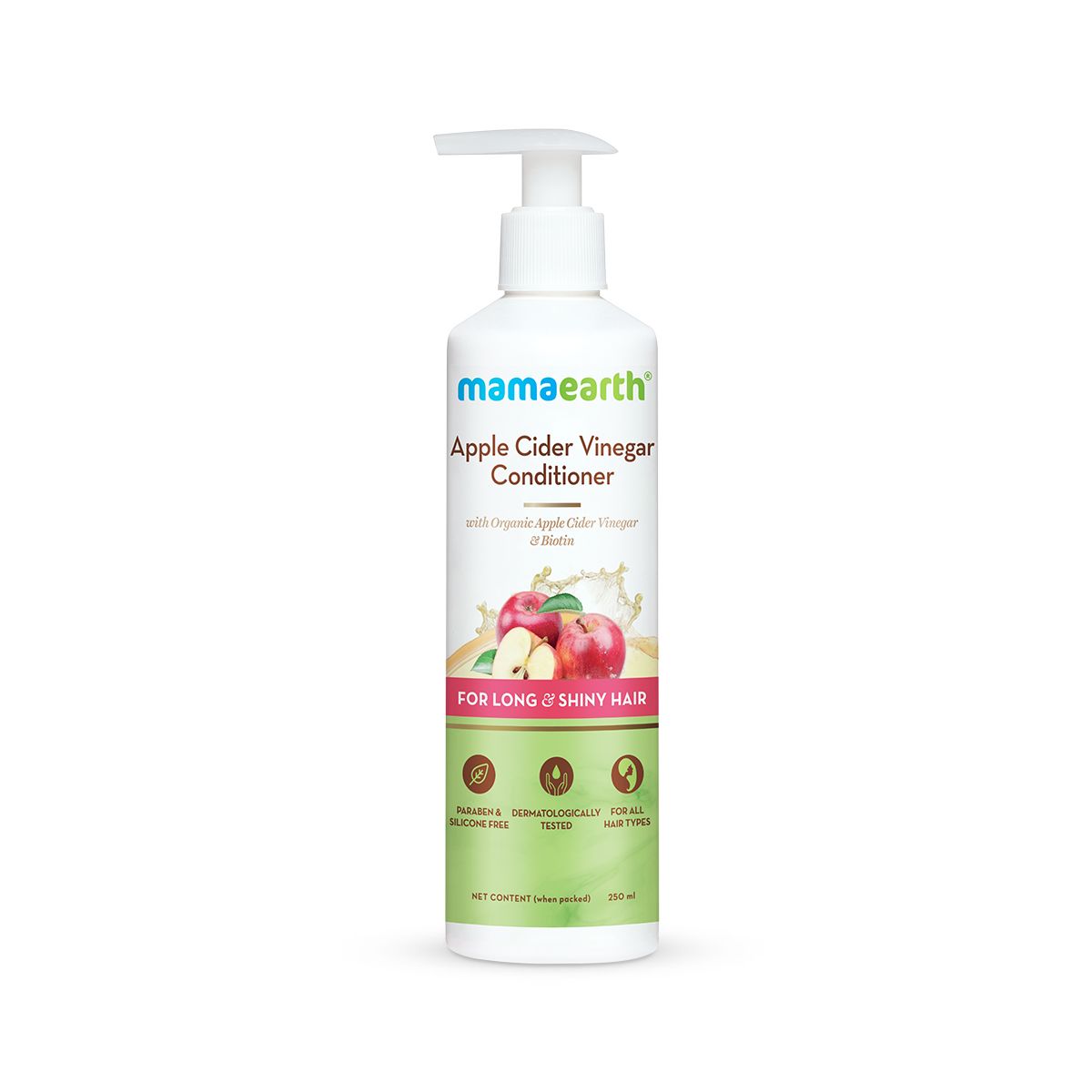 Mamaearth Apple Cider Vinegar Conditioner with Organic Apple Cider Vinegar and Biotin for Long and Shiny Hair, 250ml - Image 8 - Buy from Indicrest