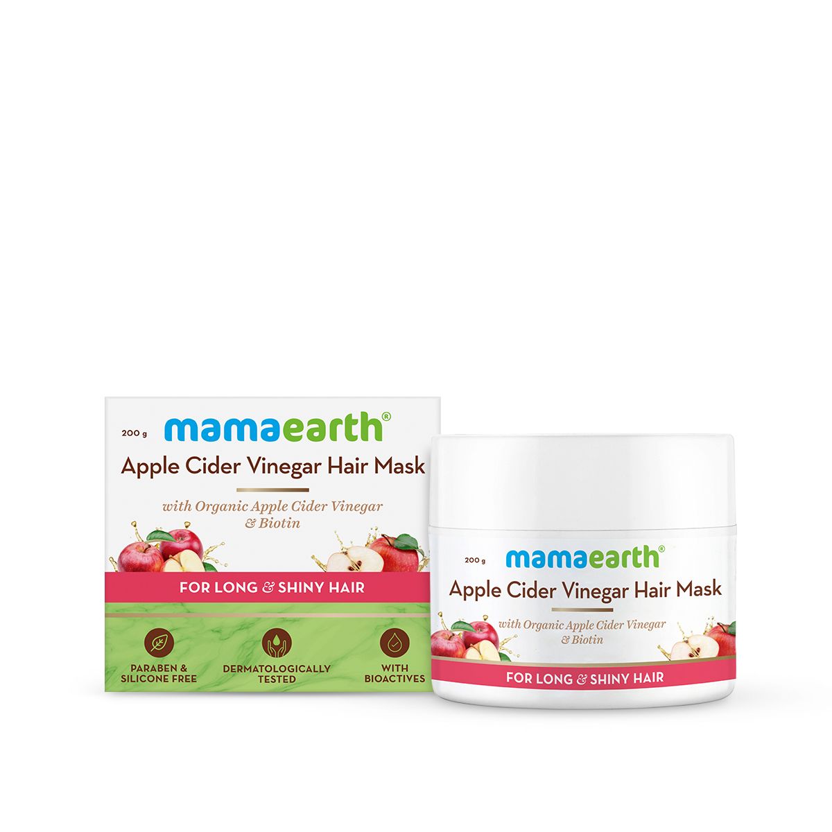 Mamaearth Apple Cider Vinegar Hair Mask with Organic Apple Cider Vinegar and Biotin for Long and Shiny Hair, 200g - Image 8 - Buy from Indicrest