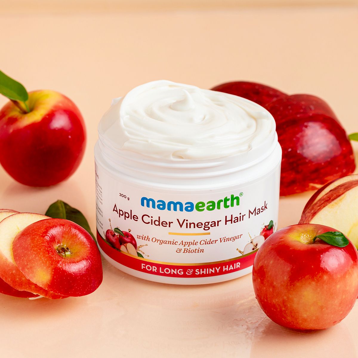 Mamaearth Apple Cider Vinegar Hair Mask with Organic Apple Cider Vinegar and Biotin for Long and Shiny Hair, 200g - Image 2 - Buy from Indicrest