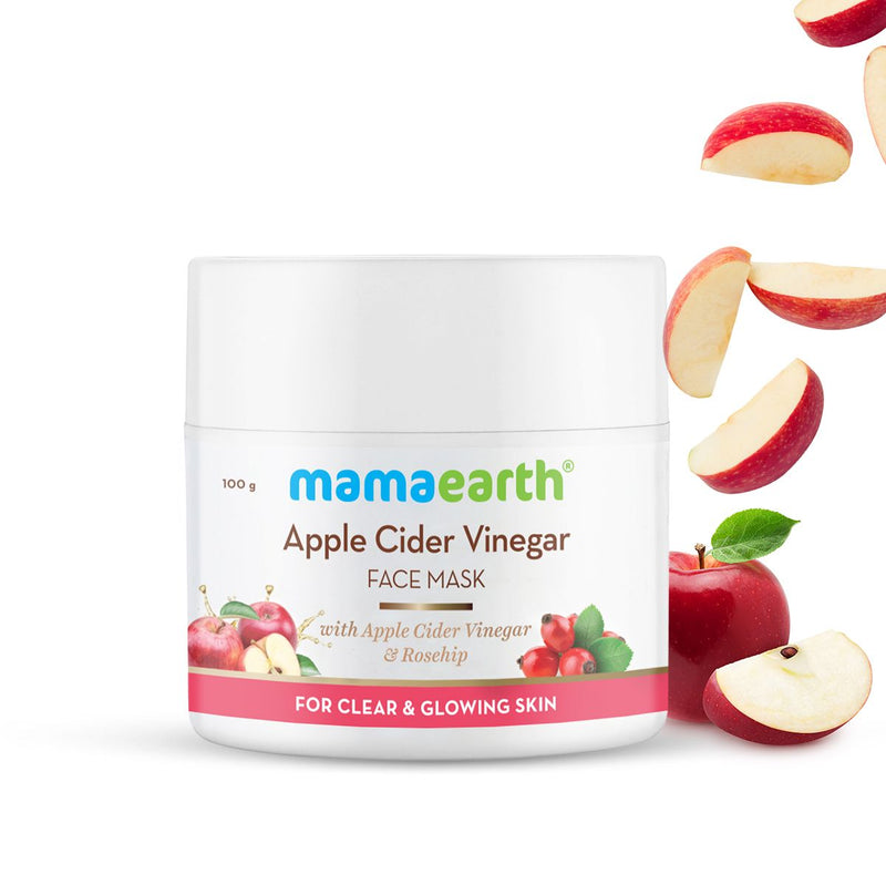 Mamaearth Apple Cider Vinegar Face Mask With Apple Cider Vinegar & Rosehip Oil for Clear and Glowing Skin, 100g - Buy from Indicrest