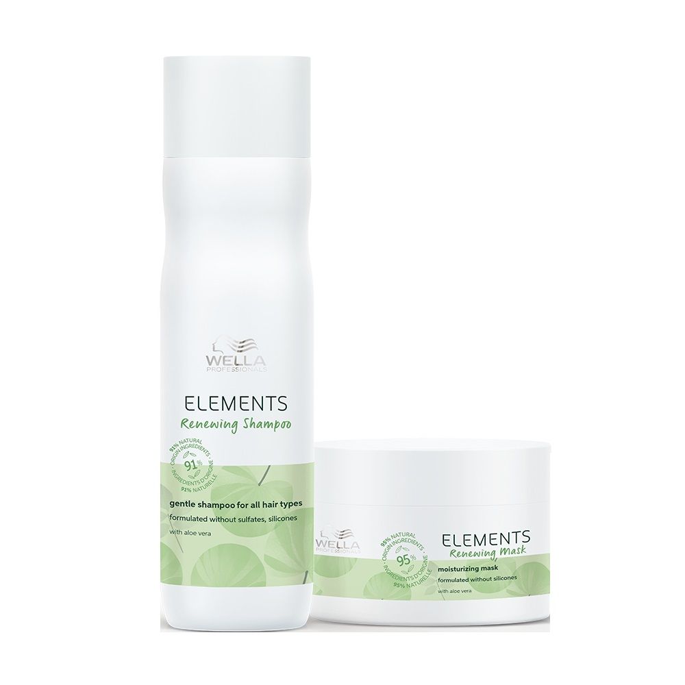 Wella Professionals Elements Shampoo, 250ml and Mask, 150ml  Regime for Chemically Treated Hair Buy at Indicrest