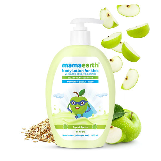 Mamaearth Agent Apple Body Lotion for Kids with Apple & Oat Milk, 400ml - Buy from Indicrest