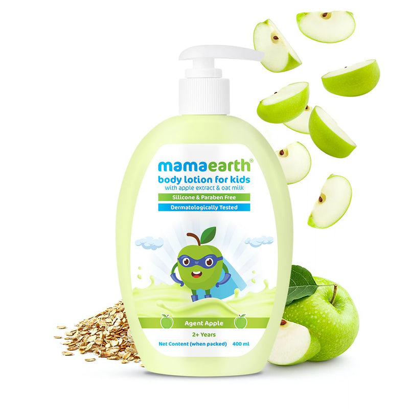 Mamaearth Agent Apple Body Lotion for Kids with Apple & Oat Milk, 400ml - Buy from Indicrest