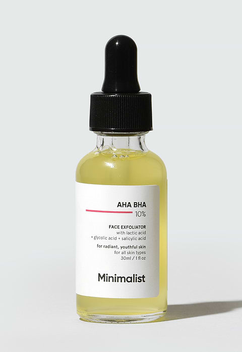 Minimalist AHA BHA 10% Face Exfoliator For Exfoliator  Younger and Glowing Skin, 30ml - Buy from Indicrest