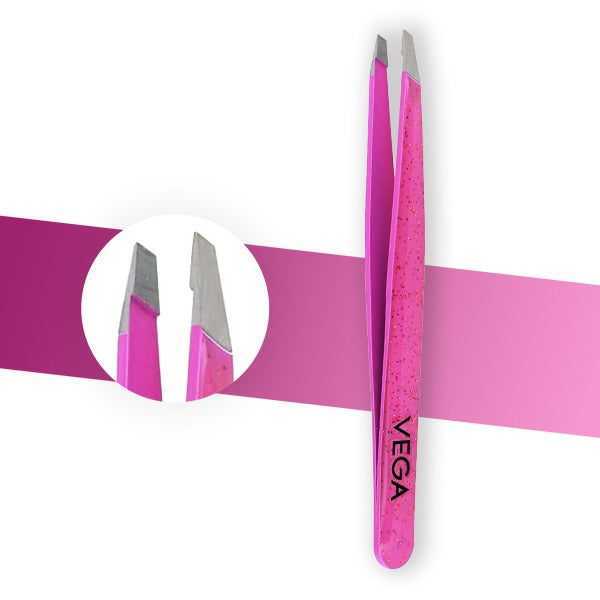 Vega All That Glitter Tweezer - Slant Tip - TW-06