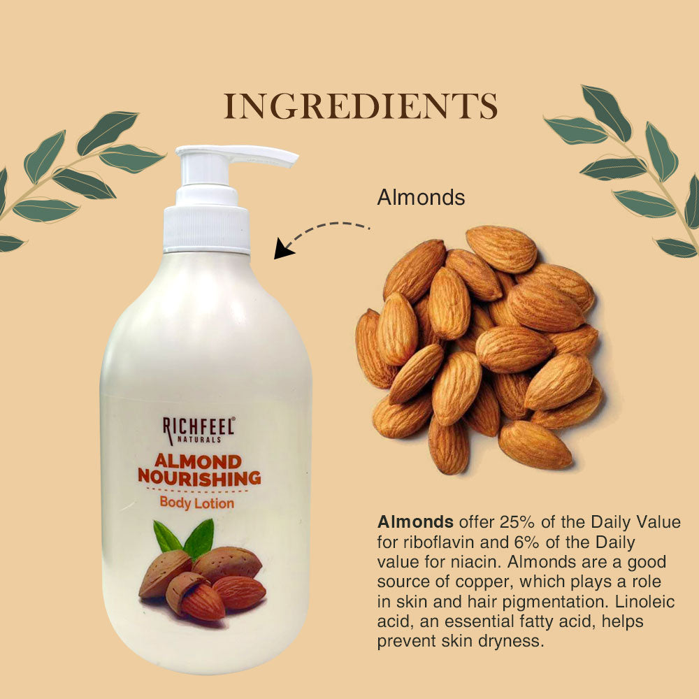 Richfeell Almond Body Lotion 400 ml + Free Cocoa body lotion 100 ml - Image 3 - Buy from Indicrest