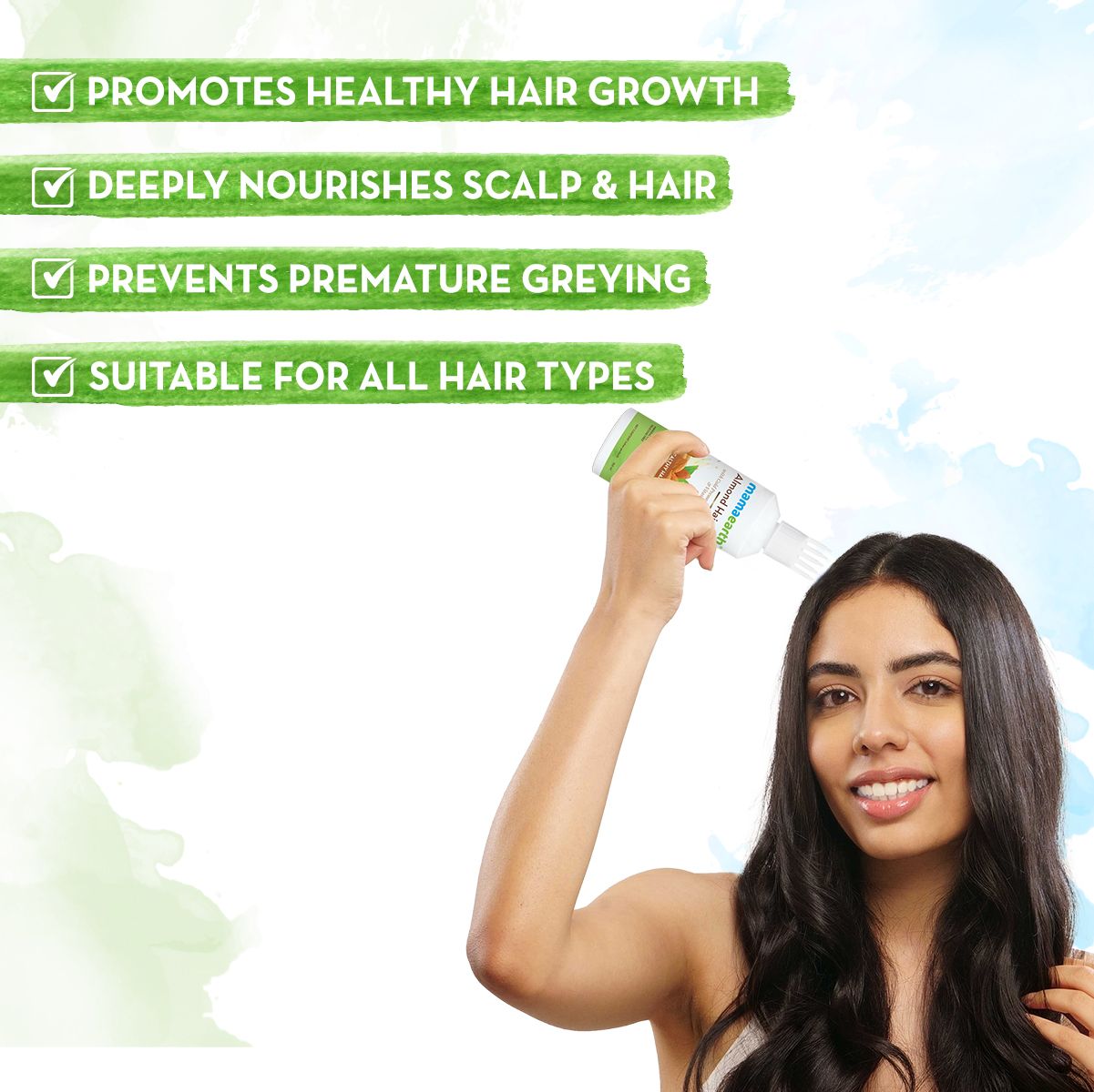 Mamaearth Almond Hair Oil with Cold Pressed Almond Oil & Vitamin E for Healthy Hair Growth, 150ml - Image 3 - Buy from Indicrest