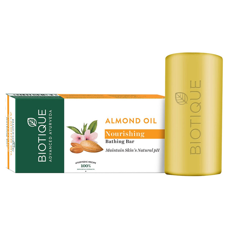 Biotique Almond Oil Nourishing Bathing Bar, 150g - Buy from Indicrest