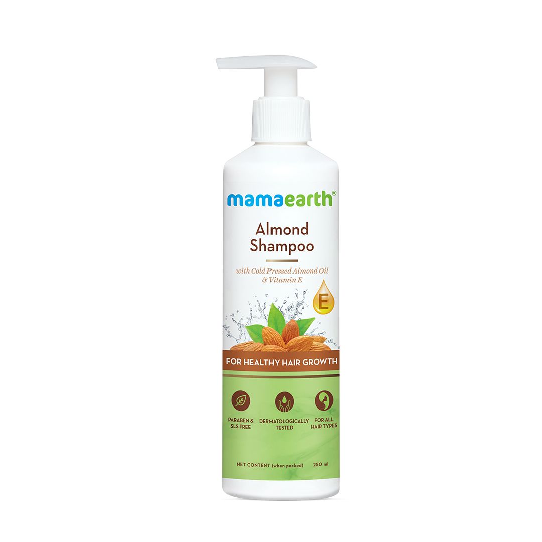 Mamaearth Almond Shampoo with Cold Pressed Almond Oil and Vitamin E for Healthy Hair Growth, 250ml - Image 8 - Buy from Indicrest