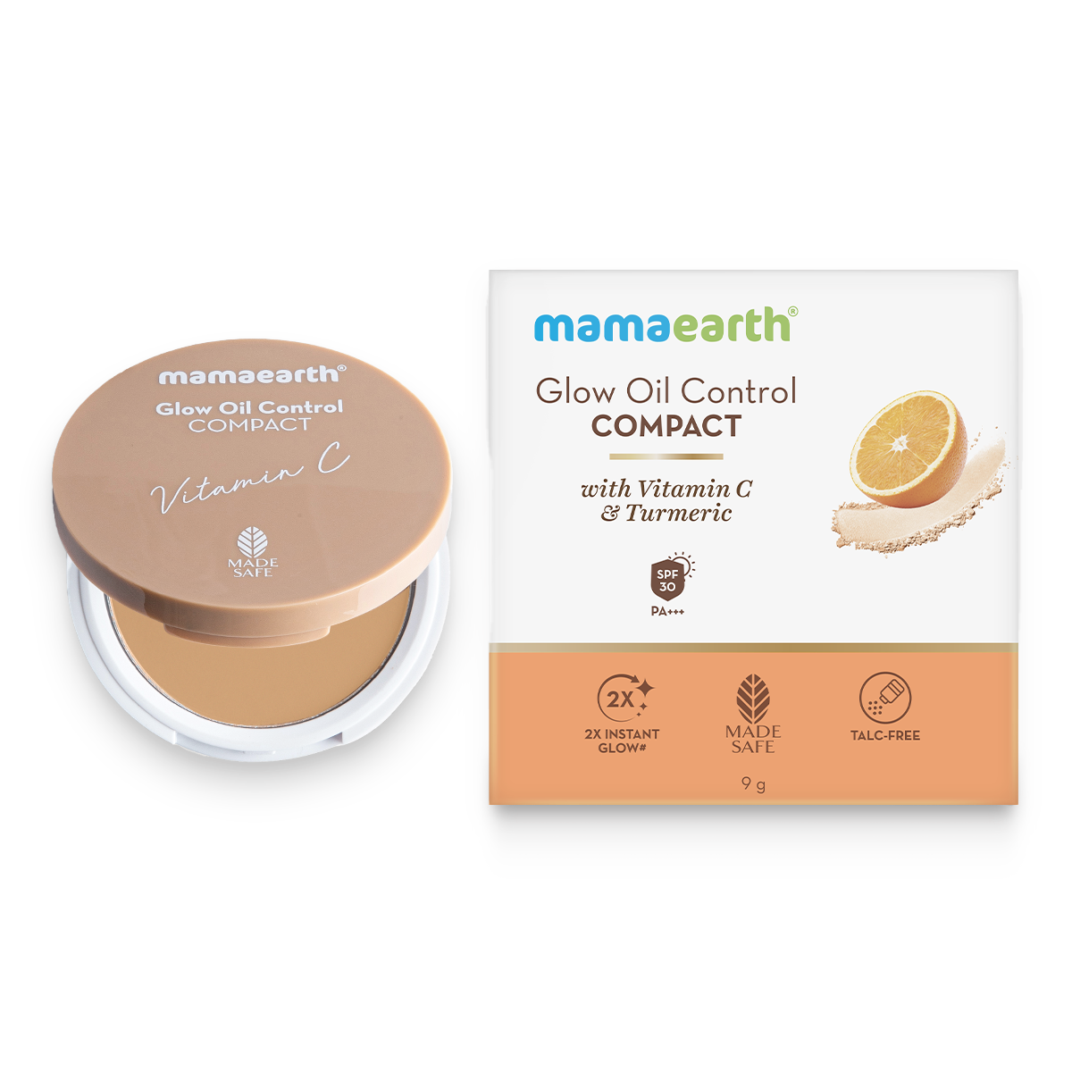 Mamaearth Glow Oil Control Compact With SPF 30, 9g | Almond Glow - Image 7 - Buy from Indicrest