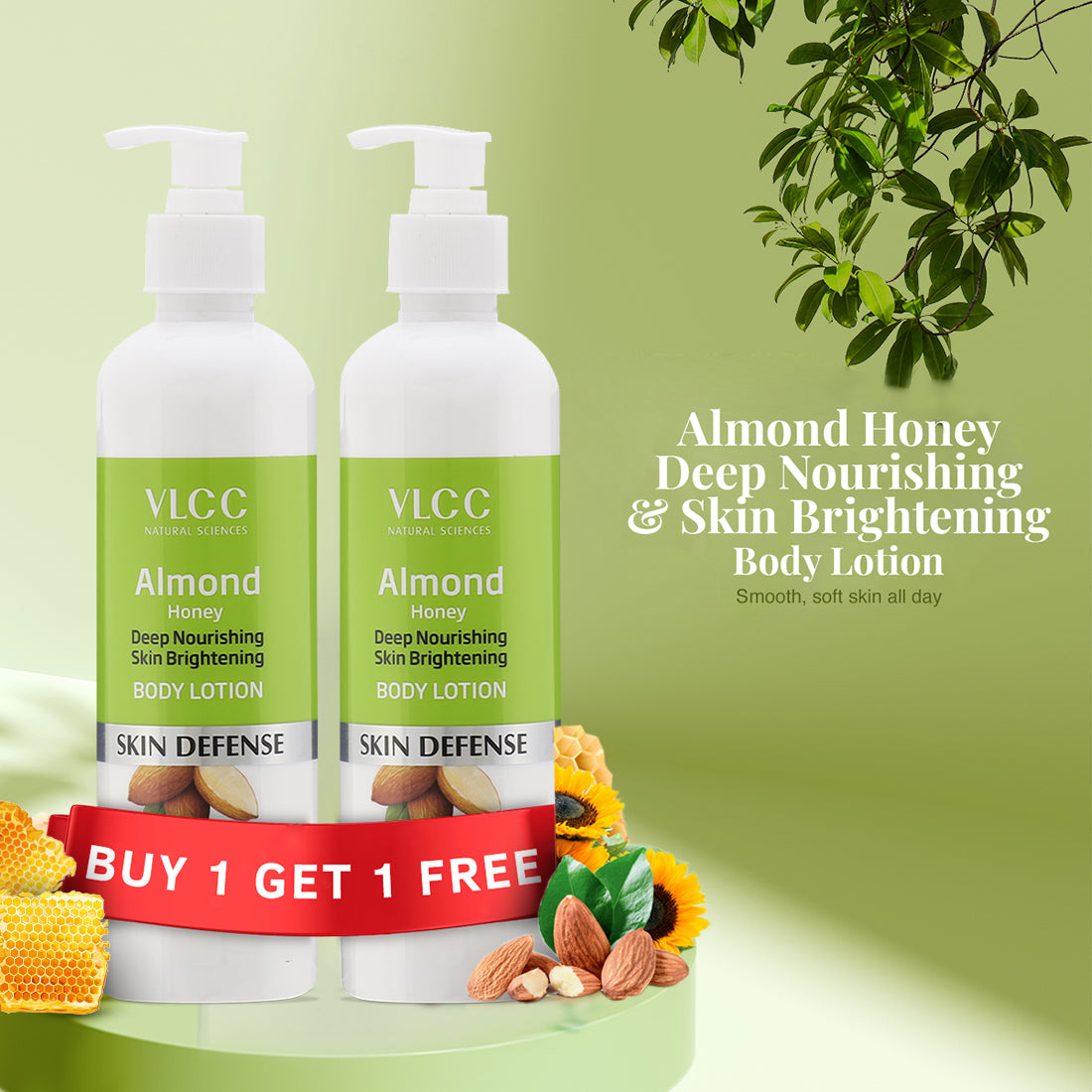 VLCC Almond Honey Skin Brightening Body Lotion and Mulberry and Rose Facewash - Image 3 - Buy from Indicrest
