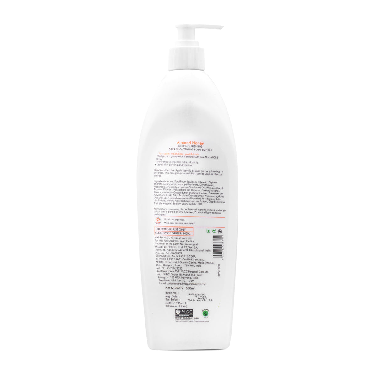 VLCC Almond Honey Deep Nourishing and Skin Brightening Body Lotion - 600 ml - Image 6 - Buy from Indicrest