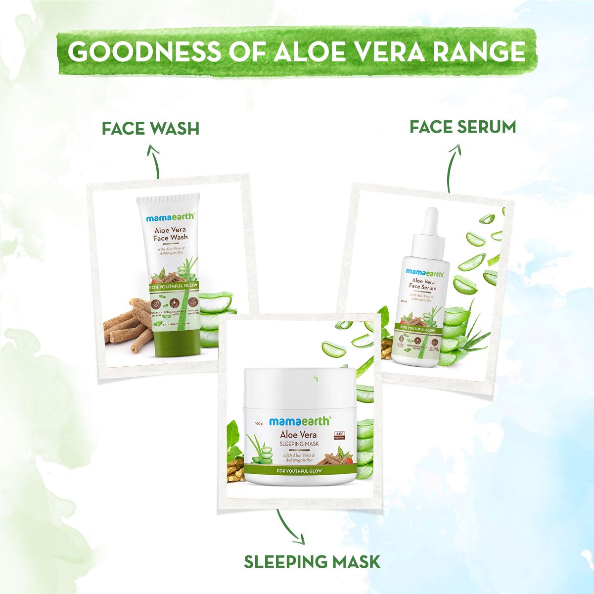 Mamaearth Aloe Vera Face Serum with Aloe Vera & Ashwagandha for a Youthful Glow, 30ml - Image 6 - Buy from Indicrest