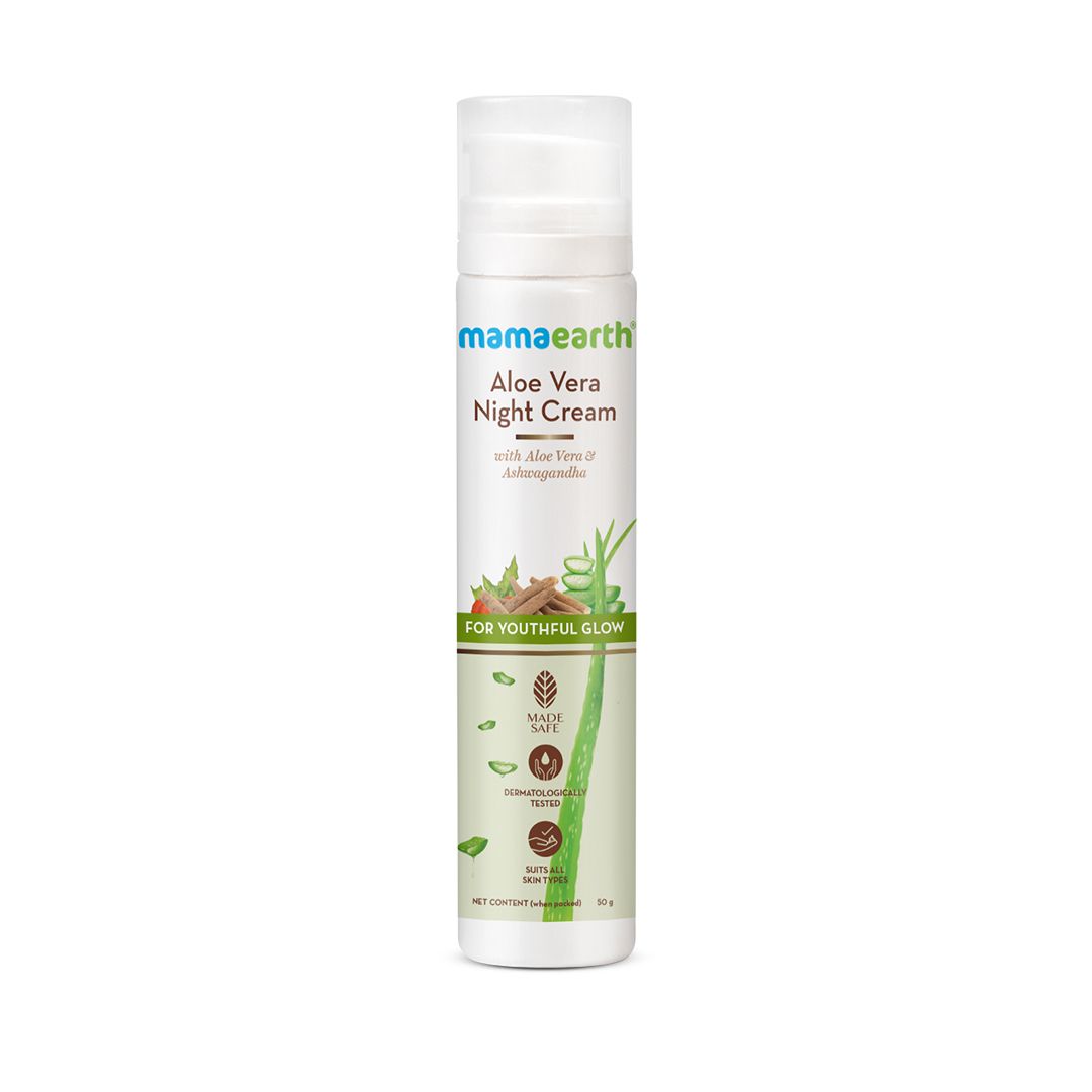 Mamaearth Aloe Vera Night Cream with Aloe Vera and Ashwagandha for a Youthful Glow, 50g - Image 9 - Buy from Indicrest