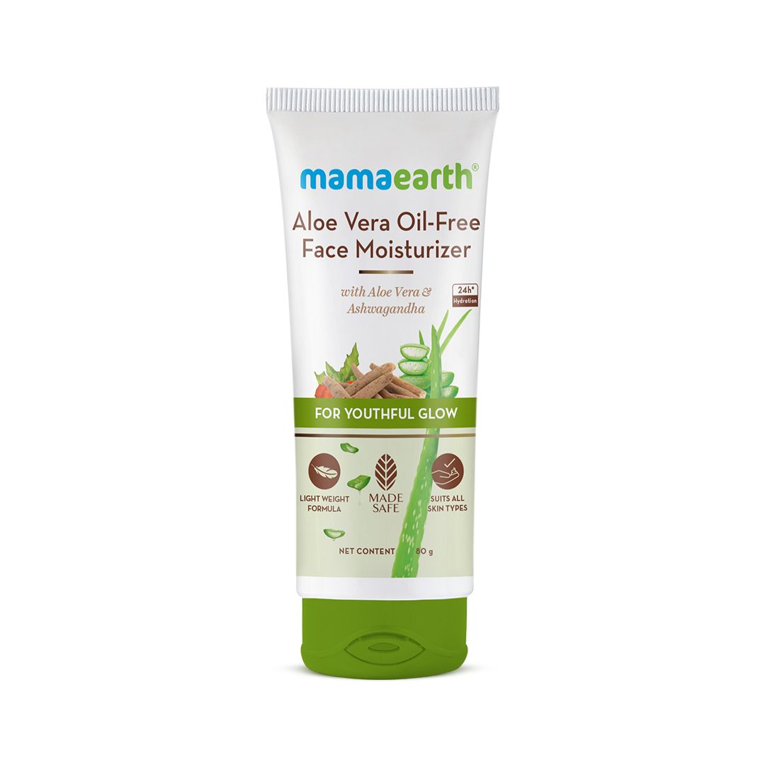 Mamaearth Aloe Vera Oil-Free Face Moisturizer with Aloe Vera & Ashwagandha for a Youthful Glow, 80g - Image 8 - Buy from Indicrest