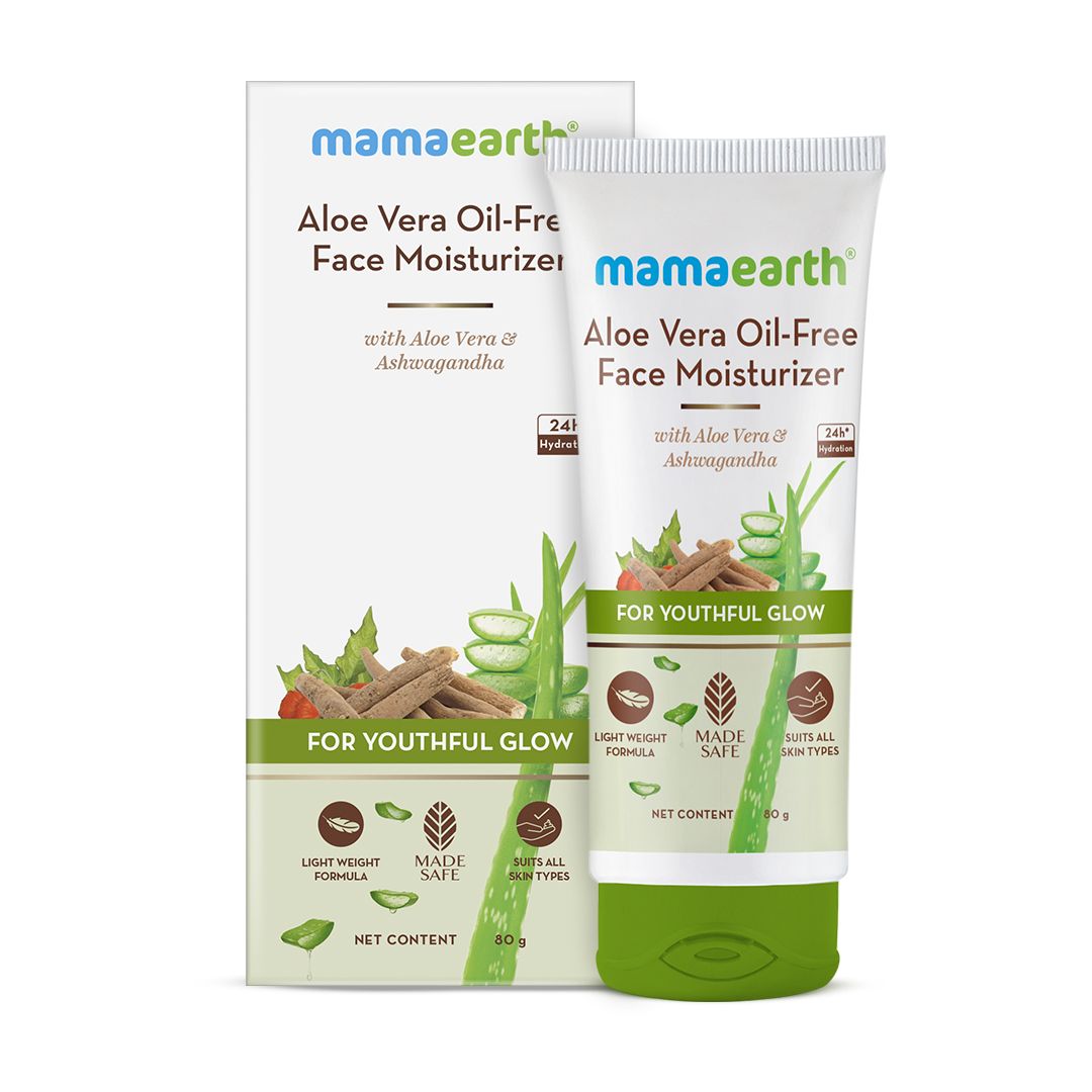 Mamaearth Aloe Vera Oil-Free Face Moisturizer with Aloe Vera & Ashwagandha for a Youthful Glow, 80g - Image 7 - Buy from Indicrest