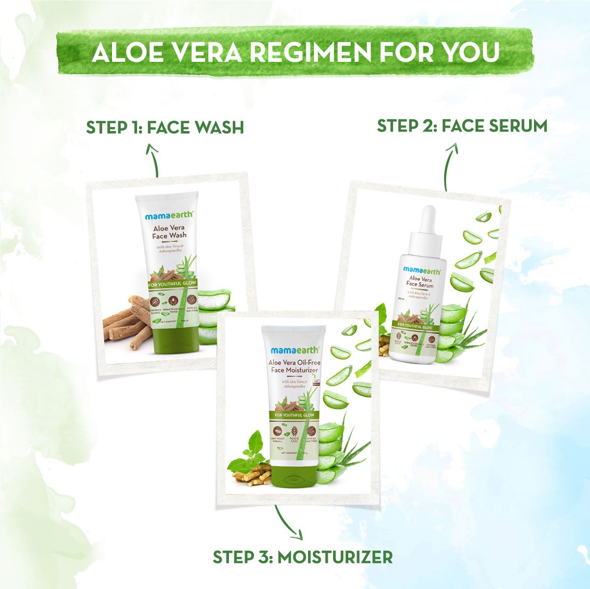 Mamaearth Aloe Vera Oil-Free Face Moisturizer with Aloe Vera & Ashwagandha for a Youthful Glow, 80g - Image 5 - Buy from Indicrest