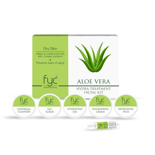 fyc-professional-aloe-vera-facial-kit-hydrating-skincare-set-for-glowing-soothing-results-set-of-5-260g - Buy from Indicrest