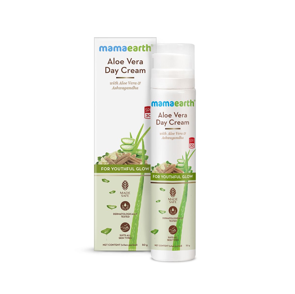 Mamaearth Aloe Vera Day Cream with Aloe Vera & Ashwagandha for a Youthful Glow, 50g - Image 8 - Buy from Indicrest