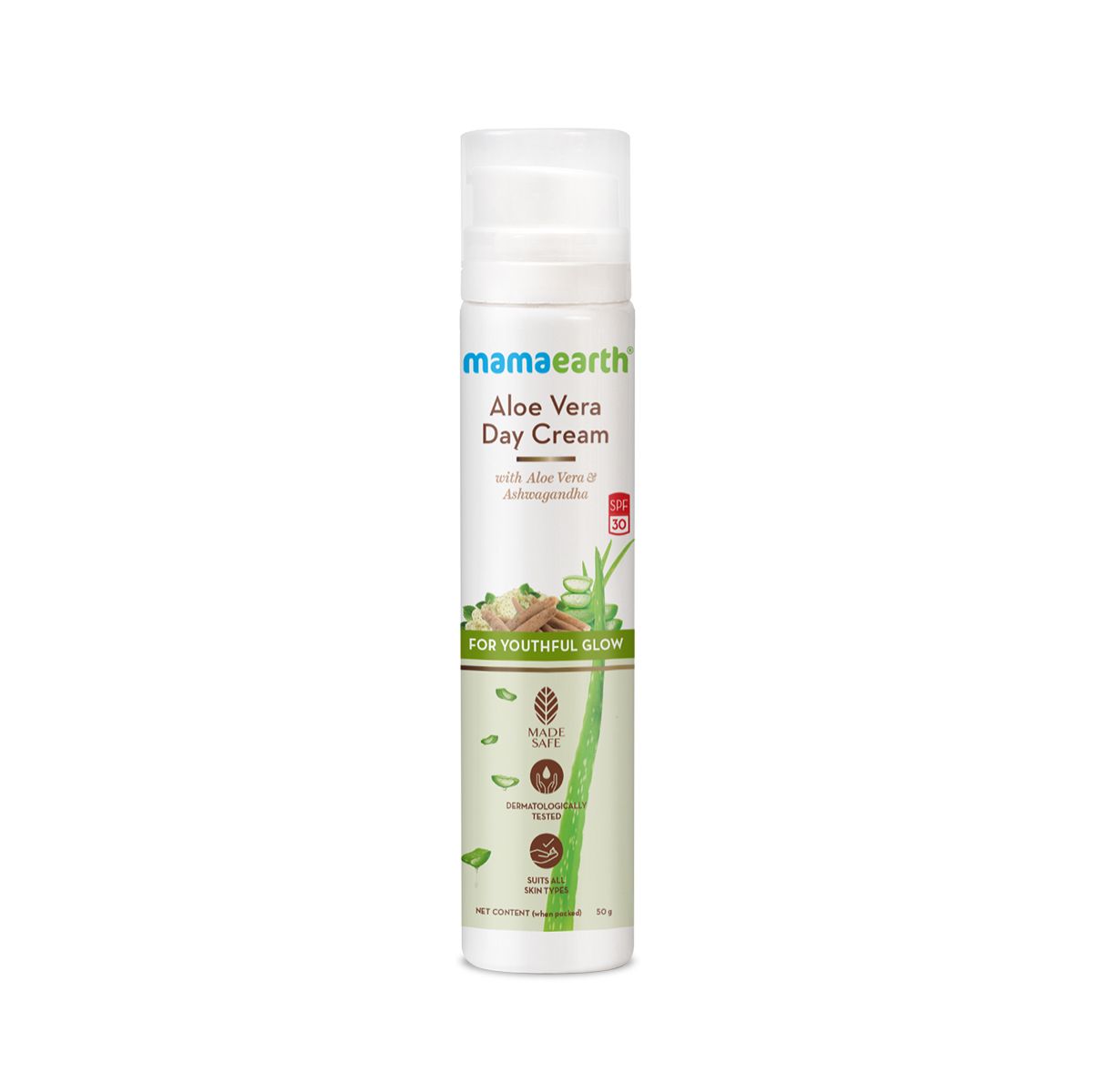 Mamaearth Aloe Vera Day Cream with Aloe Vera & Ashwagandha for a Youthful Glow, 50g - Image 9 - Buy from Indicrest