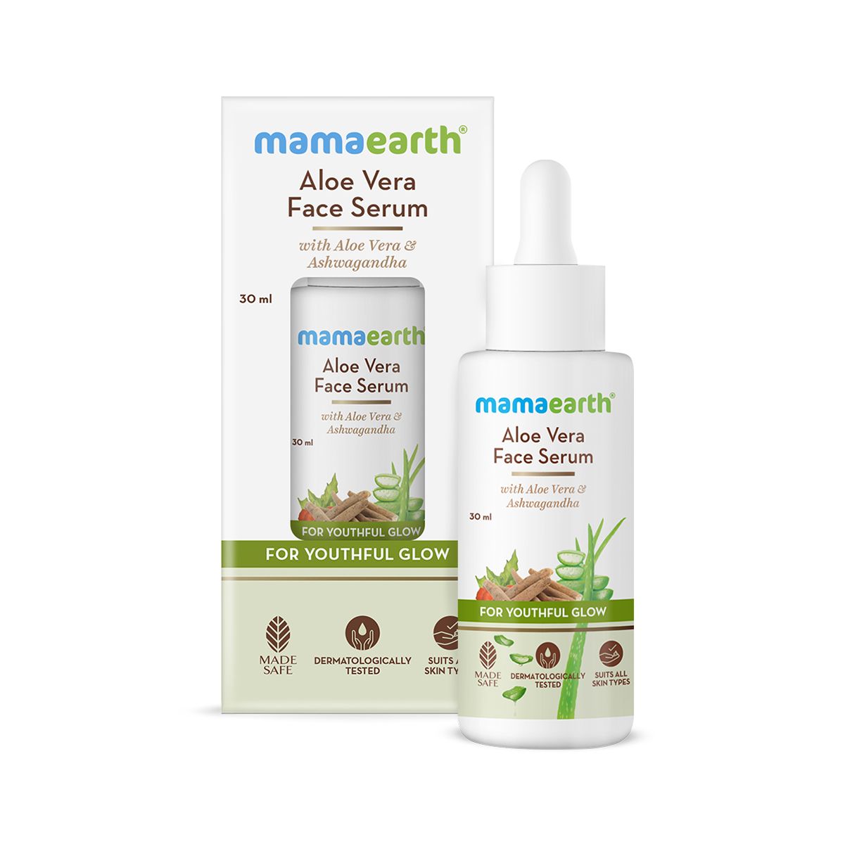 Mamaearth Aloe Vera Face Serum with Aloe Vera & Ashwagandha for a Youthful Glow, 30ml - Image 8 - Buy from Indicrest