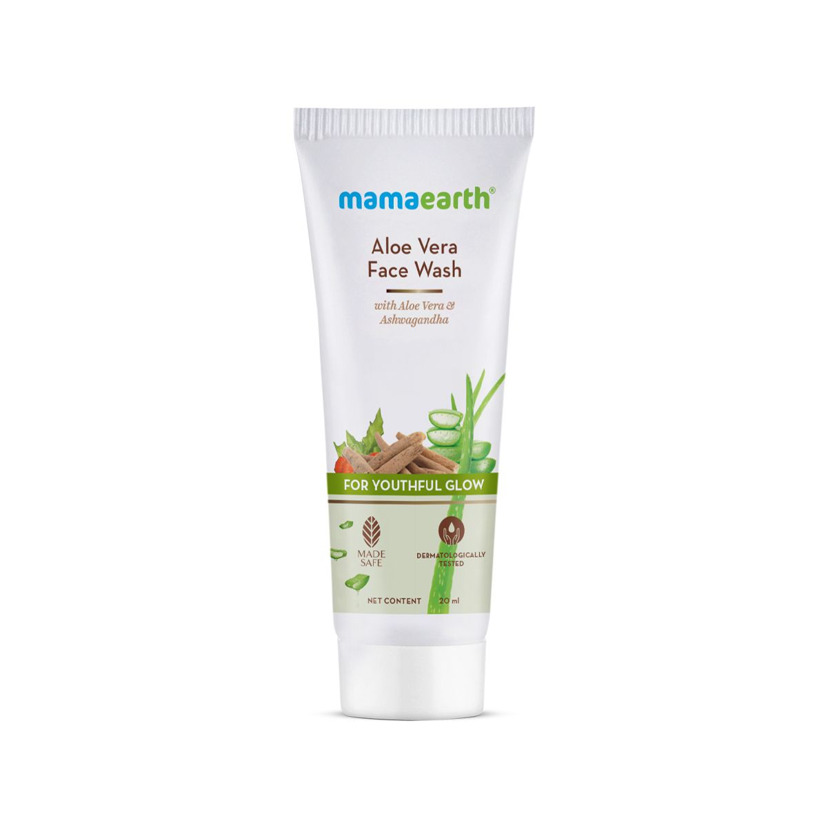 Mamaearth Aloe Vera Face Wash with Aloe Vera & Ashwagandha for a Youthful Glow, 20ml - Image 7 - Buy from Indicrest