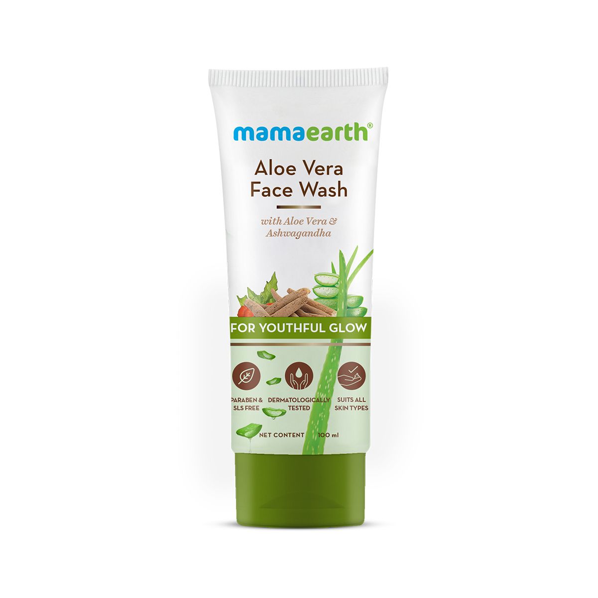 Mamaearth Aloe Vera Face Wash with Aloe Vera & Ashwagandha for a Youthful Glow, 100ml - Image 8 - Buy from Indicrest