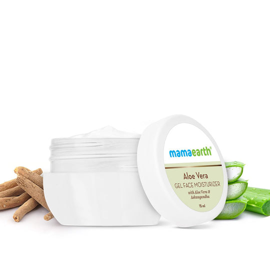 Mamaearth Aloe Vera Gel Face Moisturizer with Aloe Vera & Ashwagandha for a Youthful Glow, 15g - Buy from Indicrest