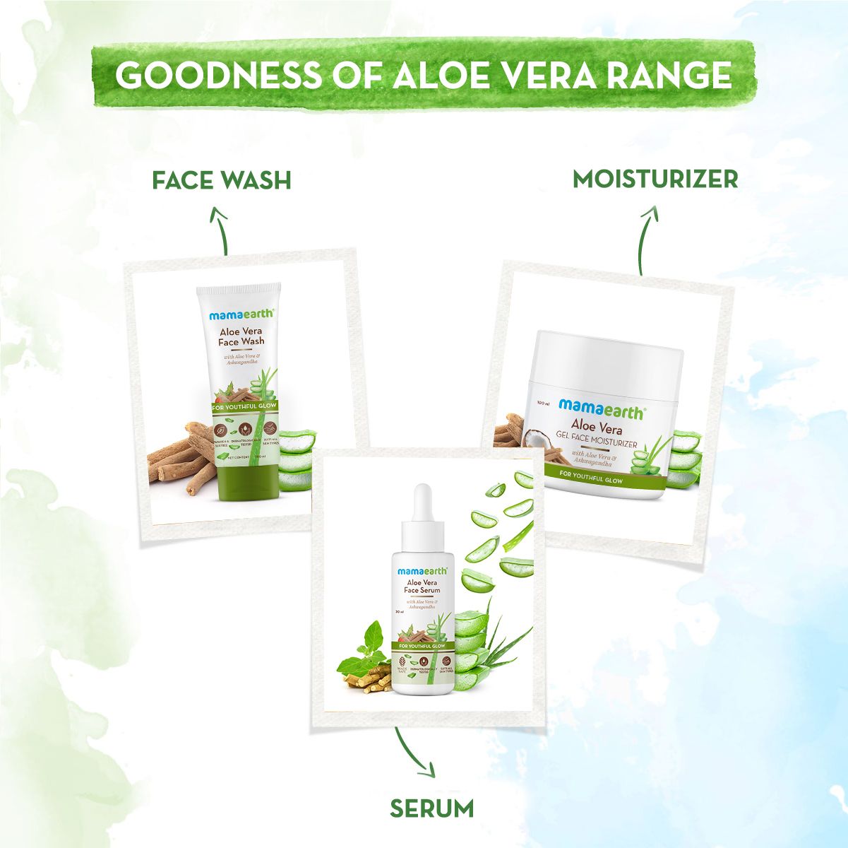 Mamaearth Aloe Vera Gel Moisturizer with Aloe Vera & Ashwagandha for a Youthful Glow, 100g - Image 6 - Buy from Indicrest