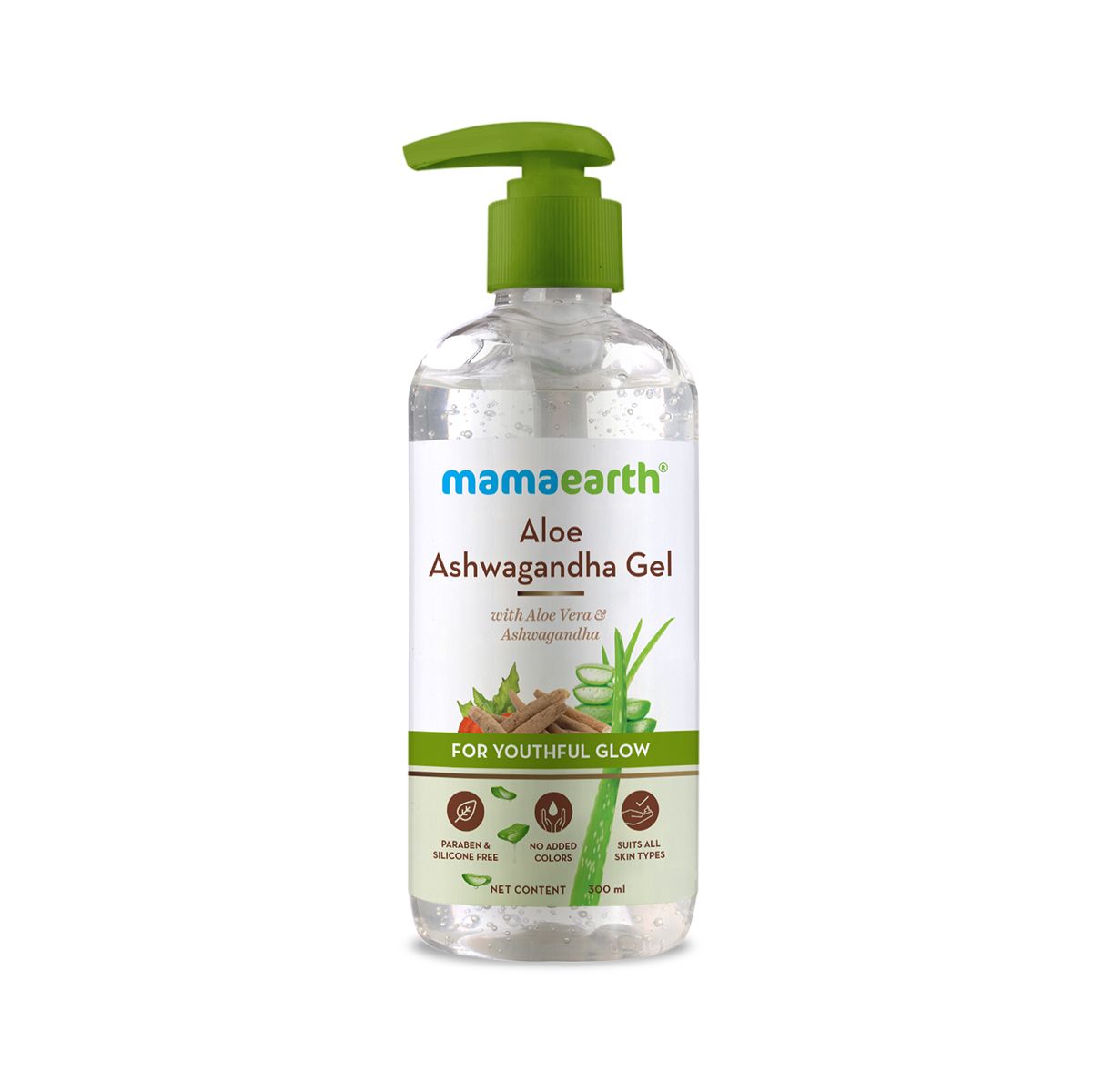 Mamaearth Aloe Ashwagandha Gel with Aloe Vera & Ashwagandha for a Youthful Glow, 300ml - Image 8 - Buy from Indicrest