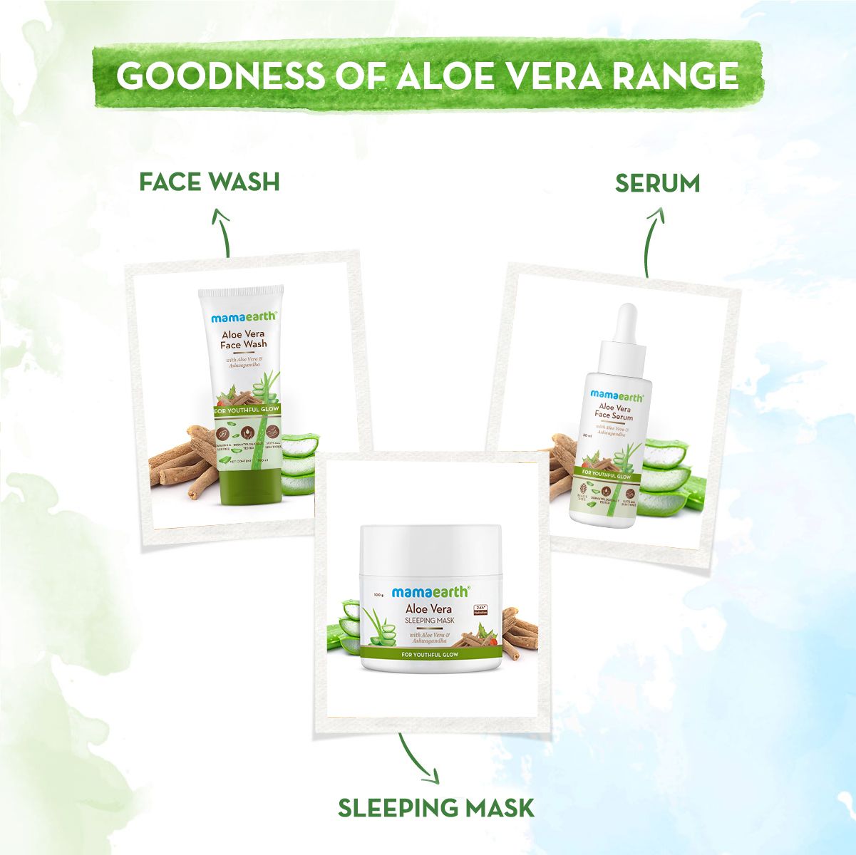 Mamaearth Aloe Vera Sleeping Mask with Aloe Vera & Ashwagandha for a Youthful Glow, 100g - Image 6 - Buy from Indicrest