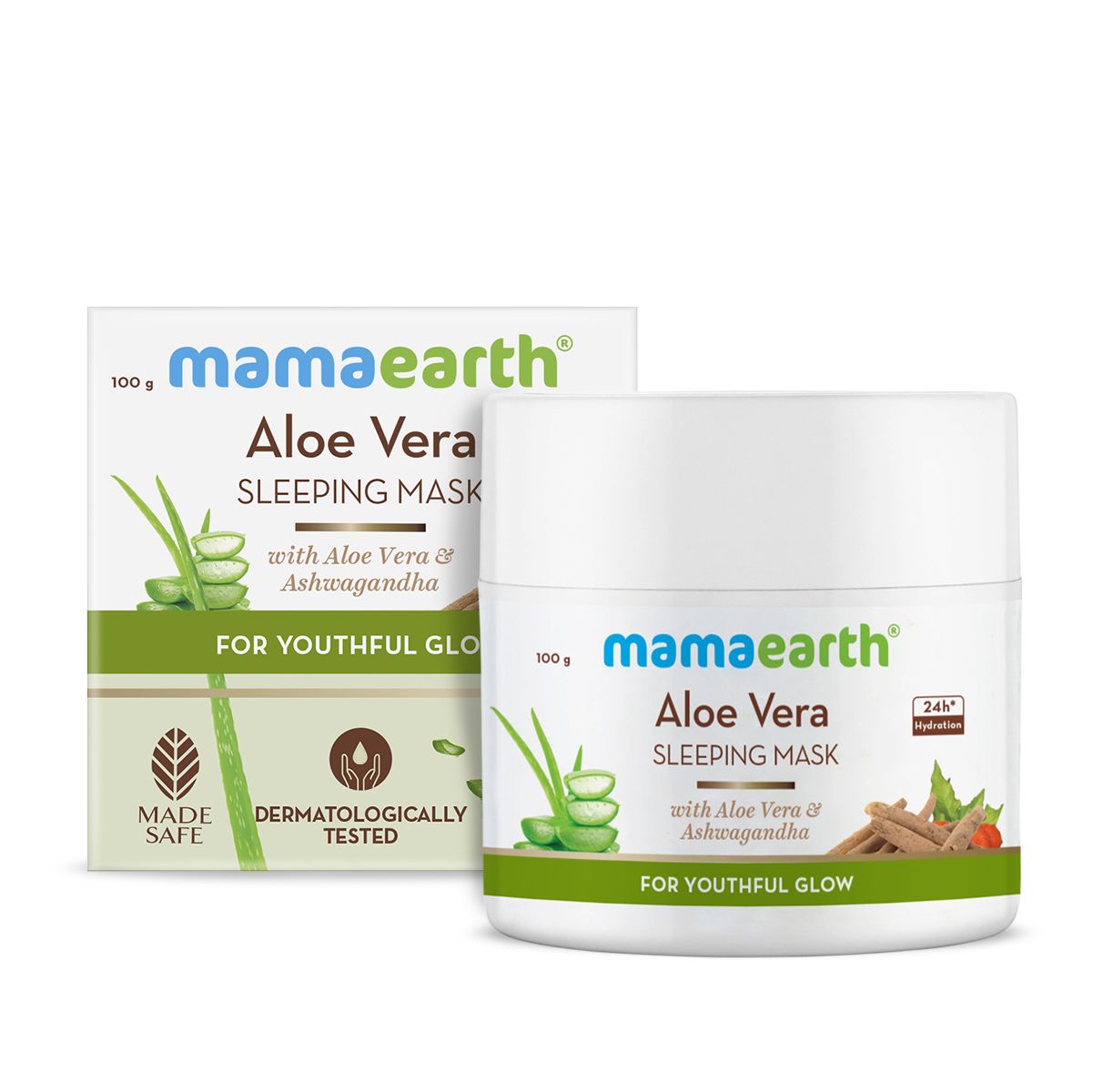 Mamaearth Aloe Vera Sleeping Mask with Aloe Vera & Ashwagandha for a Youthful Glow, 100g - Image 8 - Buy from Indicrest