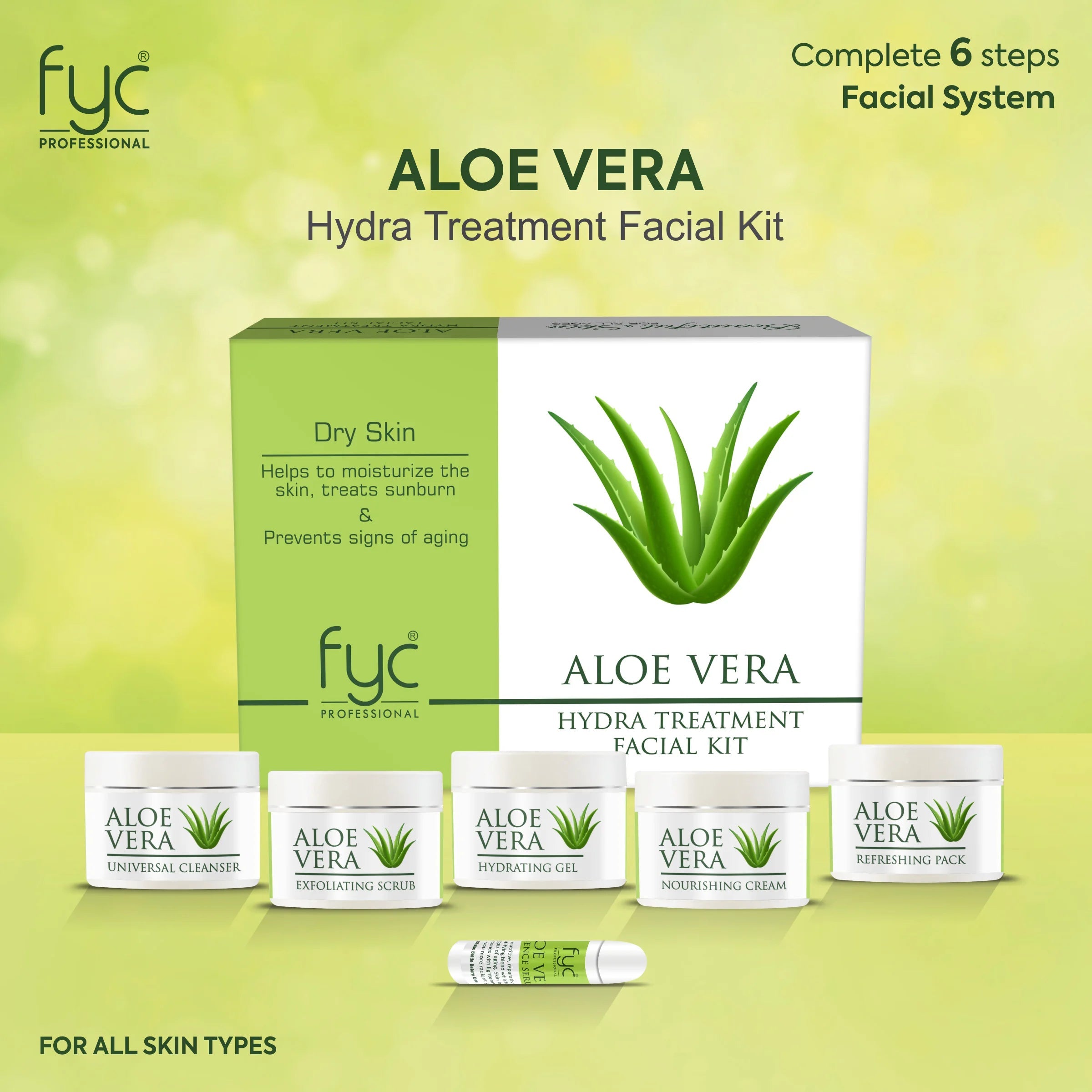 fyc-professional-aloe-vera-facial-kit-hydrating-skincare-set-for-glowing-soothing-results-set-of-5-260g - Image 2 - Buy from Indicrest