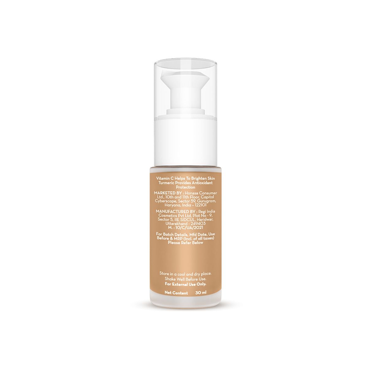 Mamaearth Hydra-Glow Full Coverage Foundation With Vitamin C & Turmeric, 30ml | Nude Glow - Image 10 - Buy from Indicrest