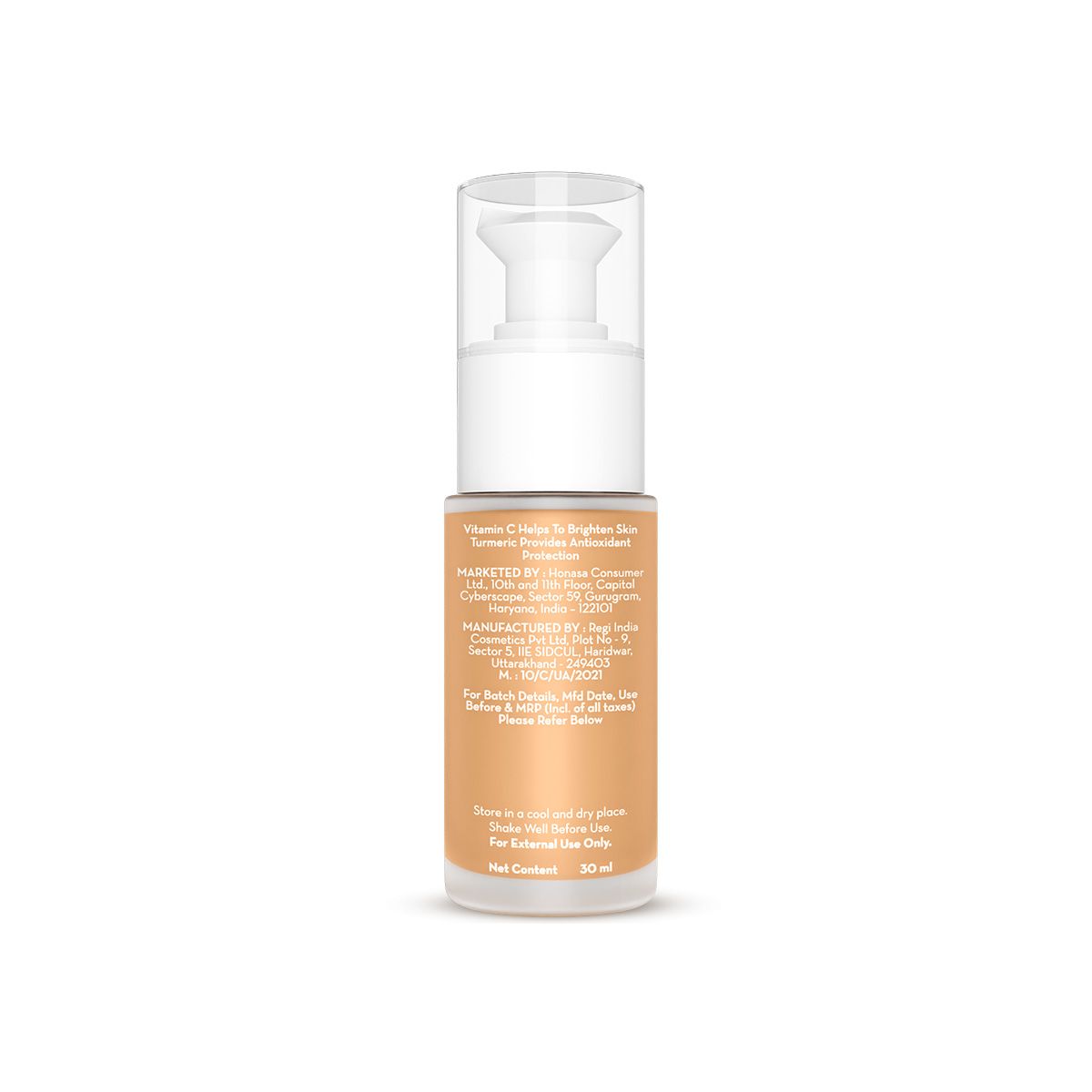 Mamaearth Hydra-Glow Full Coverage Foundation With Vitamin C & Turmeric, 30ml | Sun Glow - Image 10 - Buy from Indicrest